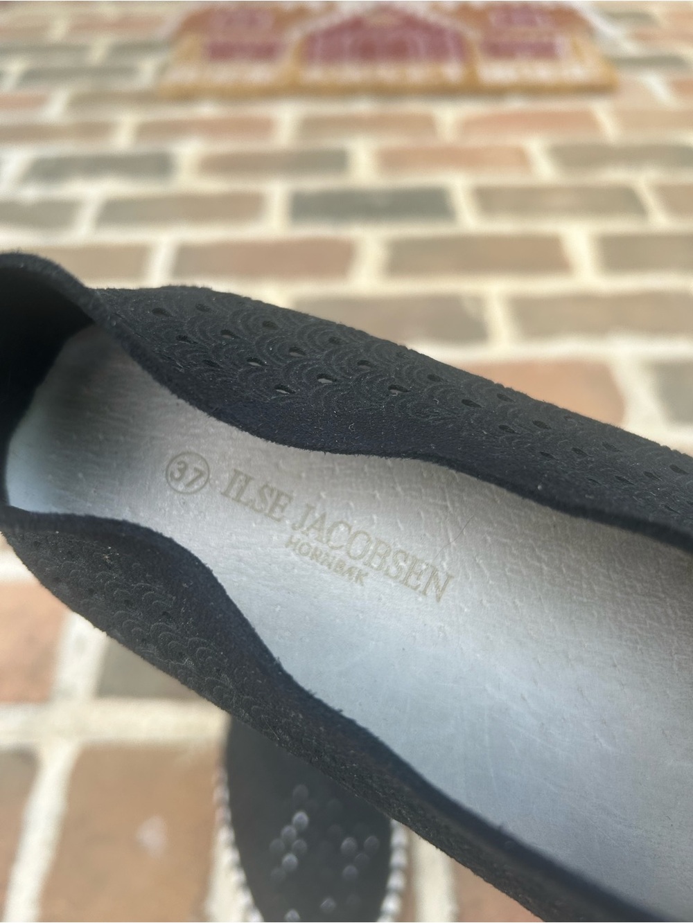 Ilse Jacobsen Tulip black suede cutout slip on minimalist flats 37 6.5 7 - Picture 9 of 10